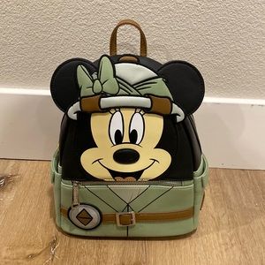 Safari Minnie loungefly mini backpack NWT